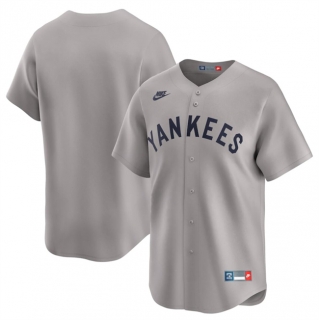 New York Yankees Blank Gray Cooperstown Collection Limited Stitched Baseball Jersey