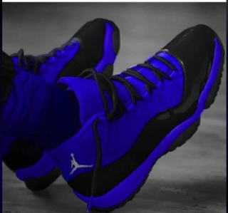 Jordan black blue shoes