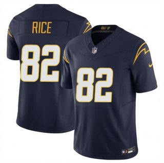 Los Angeles Chargers #82 Brenden Rice Navy 2024 Draft F.U.S.E. Vapor Limited Football