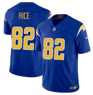 Los Angeles Chargers #82 Brenden Rice Royal 2024 Draft F.U.S.E. Vapor Limited Football
