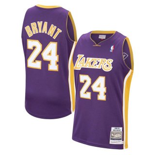 Men's Los Angeles Lakers #24 Kobe Bryant Purple 2008-09 Throwback Basketball Jersey