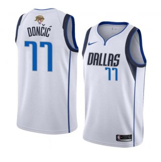 Dallas Mavericks #77 Luka Doncic White 2024 Finals Association Edition Stitched