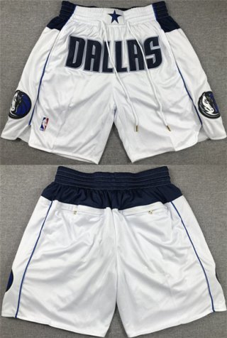 Dallas Mavericks White Shorts (Run Small)