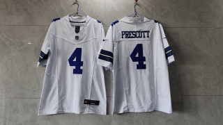 Dallas Cowboys #4 Dak Prescott White 2023 F.U.S.E. Vapor Limited Stitched Football
