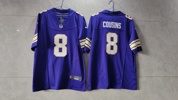 Minnesota Vikings #8 Kirk Cousins Purple 2023 F.U.S.E. Vapor Untouchable Limited