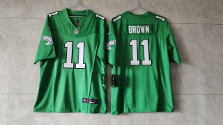 Philadelphia Eagles #11 A.J. Brown light green 2023 F.U.S.E. Vapor Untouchable Limited