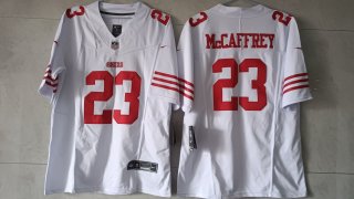 San Francisco 49ers #23 Christian McCaffrey White 2023 F.U.S.E. Vapor Untouchable