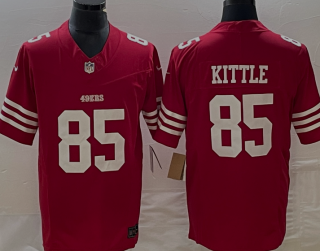 San Francisco 49ers #85 George Kittle red 2023 F.U.S.E. Vapor Untouchable