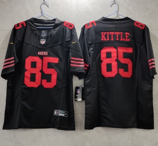 San Francisco 49ers #85 George Kittle Black 2023 F.U.S.E. Vapor Untouchable