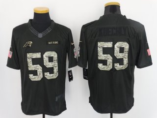 Carolina Panthers #59 black salute to service jersey