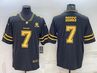 Dallas Cowboys #7 black gold jersey