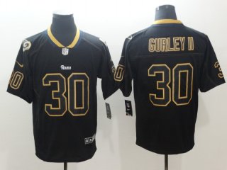 Los Angeles Rams #30 drift fashion black jersey