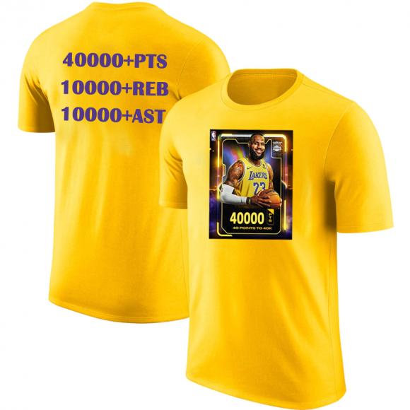 James #23 40000 yellow t shirt 1