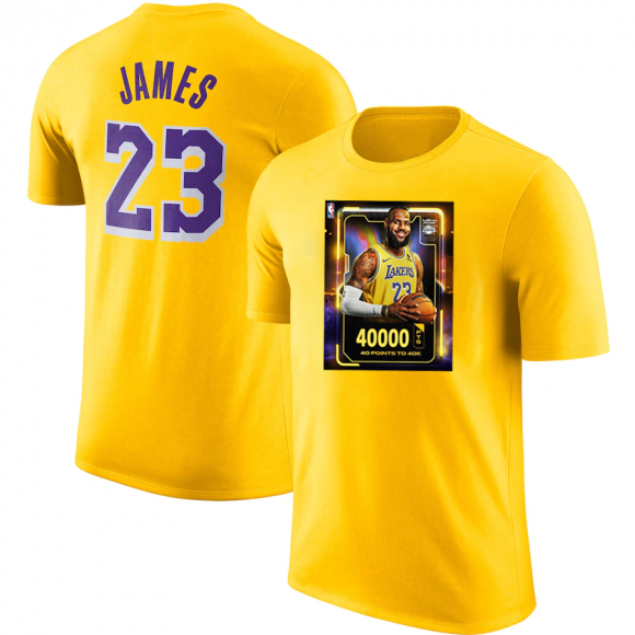 James #23 40000 yellow t shirt 2