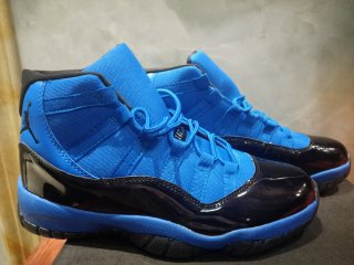 Jordan 11 black blue men shoes