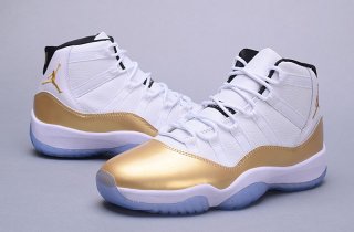 Jordan 11 white gold men shoes