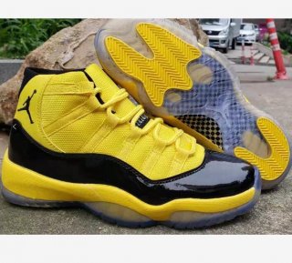 Jordan 11 yellow men shoes