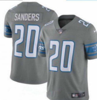 Detroit Lions #20 Barry Sanders Gray 2023 F.U.S.E. Vapor Untouchable Limited jersey