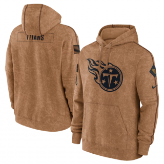 Tennessee Titans 2023 Brown Salute To Service Pullover Hoodie