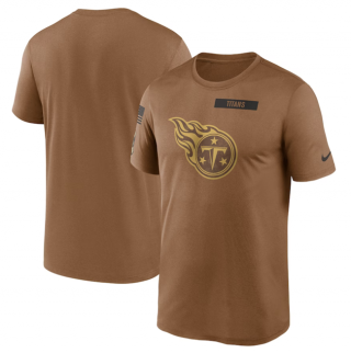 Tennessee Titans 2023 Brown Salute To Service Legend Performance T-Shirt