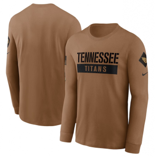 Tennessee Titans 2023 Brown Salute To Service Long Sleeve T-Shirt