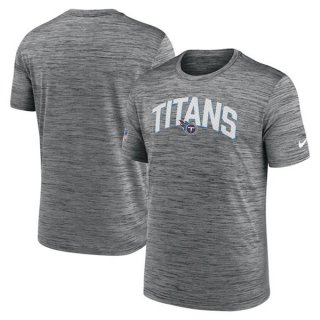Tennessee Titans Grey Sideline Velocity Stack Performance T-Shirt