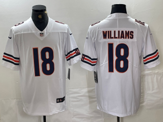 Chicago Bears #18 Caleb Williams White 2024 Draft Vapor Football Stitched Jersey