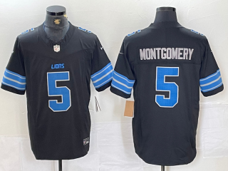 Detroit Lions #5 David Montgomery Black 2024 F.U.S.E. 2nd Alternate Vapor Limited Football Stitched Jersey