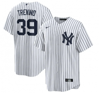 Men's New York Yankees #39 Jose Trevino White Cool Base Stitched Baseball Jersey