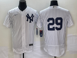 Men's New York Yankees #29 Gio Urshela White Flex Base Stitched Baseball Jersey