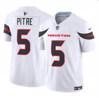 Houston Texans #5 Jalen Pitre White 2024 Vapor F.U.S.E. Limited Football Stitched Jersey