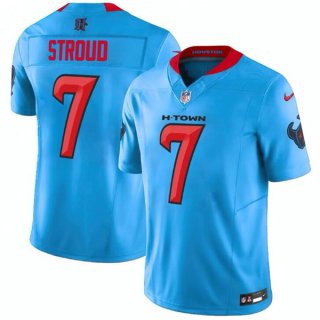 Houston Texans #7 C.J. Stroud Blue 2024 Vapor F.U.S.E. Limited Football Stitched Jersey