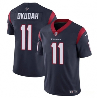 Houston Texans #11 Jeff Okudah Navy Vapor Untouchable Football Stitched Jersey