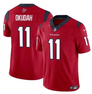 Houston Texans #11 Jeff Okudah Red 2024 F.U.S.E. Vapor Untouchable Football Stitched
