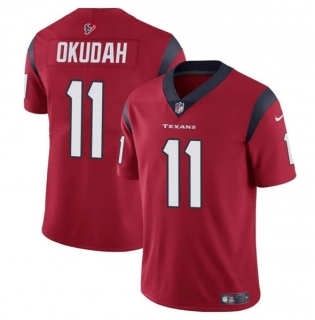 Houston Texans #11 Jeff Okudah Red Vapor Untouchable Football Stitched Jersey