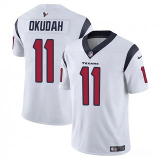 Houston Texans #11 Jeff Okudah White Vapor Untouchable Football Stitched