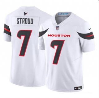 Houston Texans Active Player Custom White 2024 Vapor F.U.S.E. Limited Football Stitched