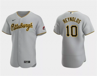 Men's Pittsburgh Pirates #10 Bryan Reynolds Grey Flex Base Stitched Baseball Jersey