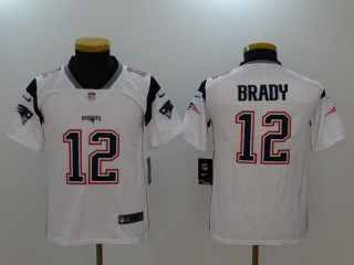 New England Patriots #12 white youth jersey
