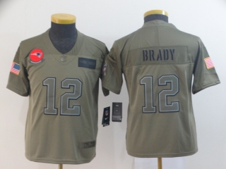 New England Patriots #12 salute to service youth jersey
