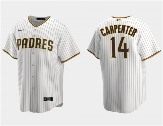 Men's San Diego Padres #14 Matt Carpenter White Cool Base Stitched Jersey
