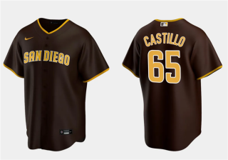 Men's San Diego Padres #65 José Castillo Brown Cool Base Stitched Jersey