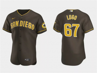 Men's San Diego Padres #67 Seth Lugo Brown Flex Base Stitched Baseball Jersey