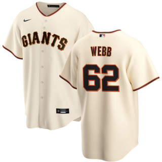 Men's San Francisco Giants #62 Logan Webb Cream Cool Base Stitched Jersey