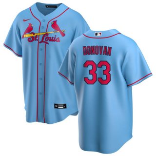 Men's St. Louis Cardinals #33 Brendan Donovan Blue Cool Base Stitched Jersey