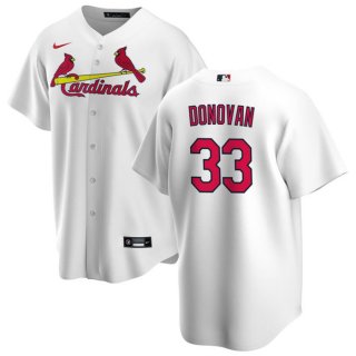 Men's St. Louis Cardinals #33 Brendan Donovan White Cool Base Stitched Jersey