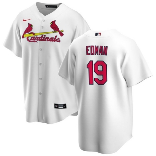 Men's St. Louis Cardinals #19 Tommy Edman White Cool Base Stitched Jersey