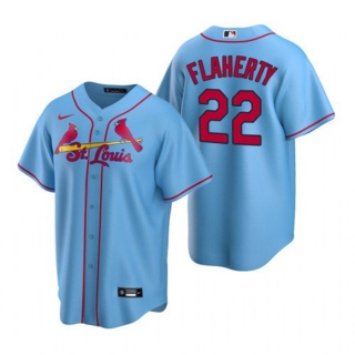 Men's St. Louis Cardinals #22 Jack Flaherty Blue Cool Base Stitched Jersey