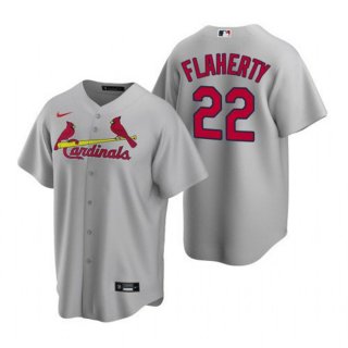 Men's St. Louis Cardinals #22 Jack Flaherty Grey Cool Base Stitched Jersey