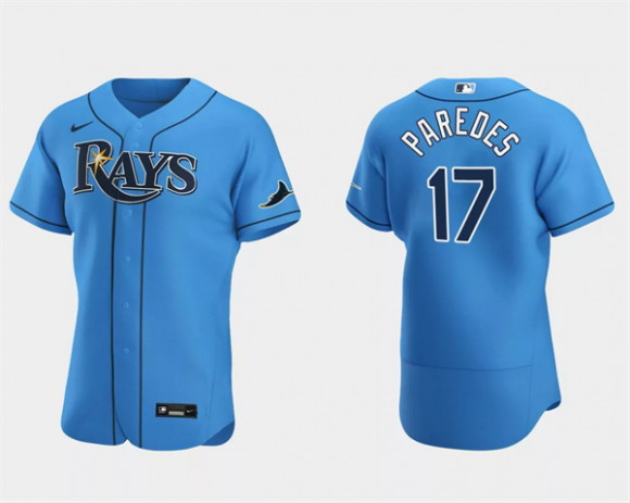 Men's Tampa Bay Rays #17 Isaac Paredes Light Blue Flex Base Stitched Baseball Jersey